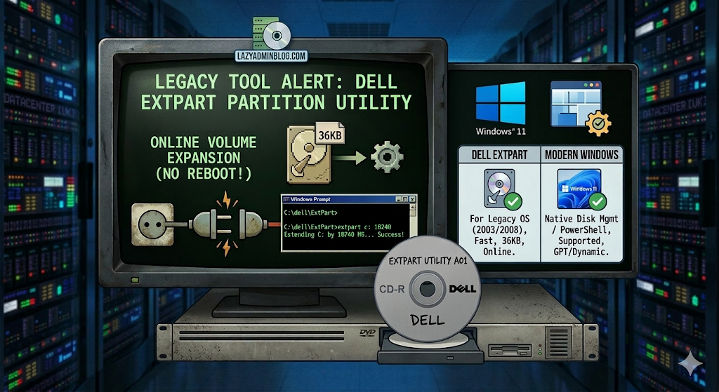 Dell ExtPart: The "Magic" Utility for Legacy Partition Expansion | LazyAdminBlog.com