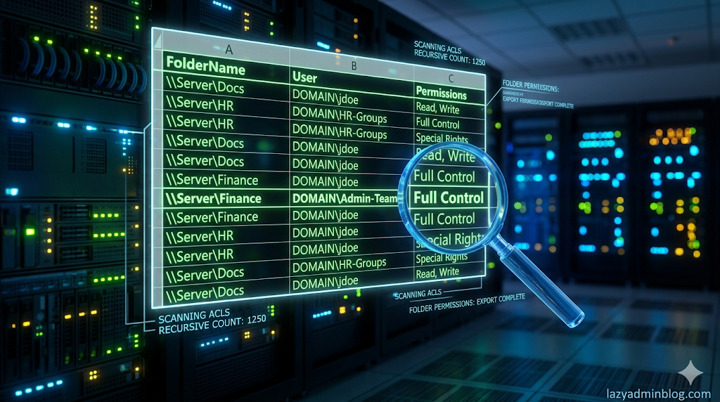 How to Export Folder and Share Permissions to CSV via PowerShell